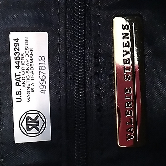 Valerie Steven's Deep Purple Chain Detail Bag. - Picture 9 of 14